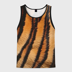 Майка-безрукавка мужская Тигровая шкура, цвет: 3D-черный