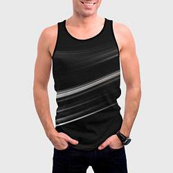 Майка-безрукавка мужская Black abstract background, цвет: 3D-черный — фото 2