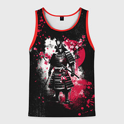 Майка-безрукавка мужская Ghost of Tsushima - samurai, цвет: 3D-красный