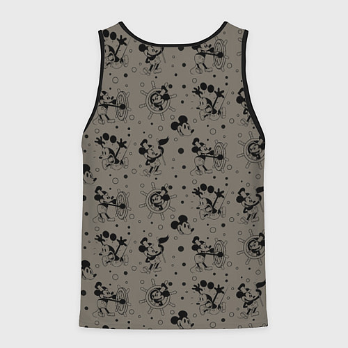 Мужская майка без рукавов Микки Маус матрос - паттерн / 3D-Черный – фото 2