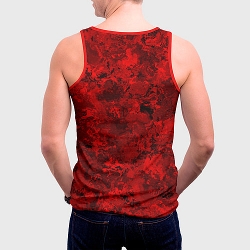 Мужская майка без рукавов Алатырь и руны / 3D-Красный – фото 4