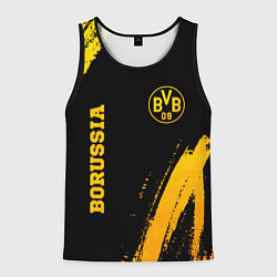 Майка-безрукавка мужская Borussia - gold gradient вертикально, цвет: 3D-черный