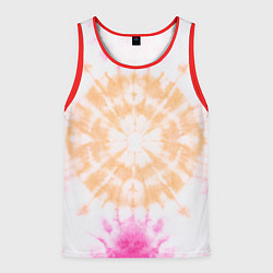 Майка-безрукавка мужская Светлый тай дай, цвет: 3D-красный