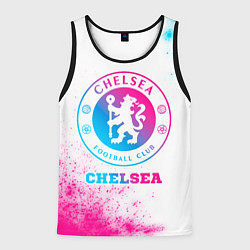 Майка-безрукавка мужская Chelsea neon gradient style, цвет: 3D-черный