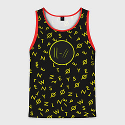 Мужская майка без рукавов Twenty one pilots pattern rock yellow