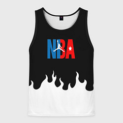 Майка-безрукавка мужская Баскетбол нба огонь, цвет: 3D-черный