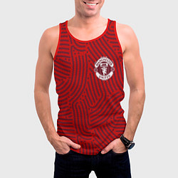 Майка-безрукавка мужская Manchester United отпечатки, цвет: 3D-красный — фото 2
