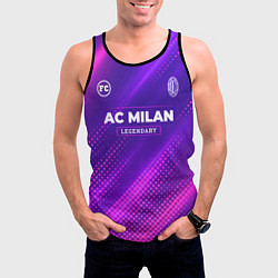 Майка-безрукавка мужская AC Milan legendary sport grunge, цвет: 3D-черный — фото 2