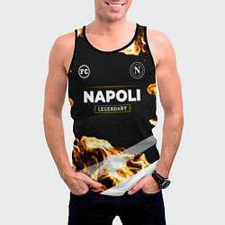 Майка-безрукавка мужская Napoli legendary sport fire, цвет: 3D-черный — фото 2