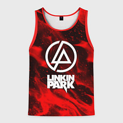 Майка-безрукавка мужская Linkin park красный огонь, цвет: 3D-красный