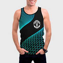 Майка-безрукавка мужская Manchester United football net, цвет: 3D-черный — фото 2