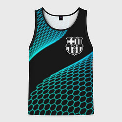 Майка-безрукавка мужская Barcelona football net, цвет: 3D-черный
