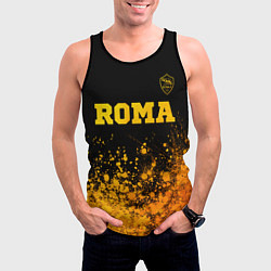 Майка-безрукавка мужская Roma - gold gradient посередине, цвет: 3D-черный — фото 2
