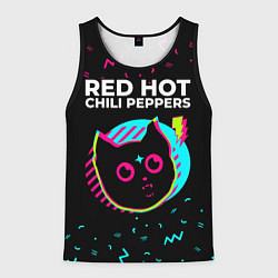 Майка-безрукавка мужская Red Hot Chili Peppers - rock star cat, цвет: 3D-черный