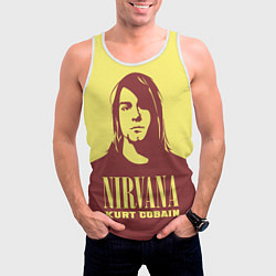 Майка-безрукавка мужская Kurt Cobain Nirvana, цвет: 3D-белый — фото 2