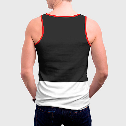 Мужская майка без рукавов Анархия - Punks not dead / 3D-Красный – фото 4