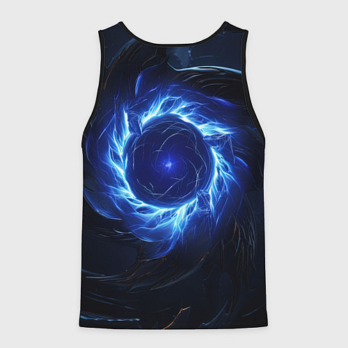 Мужская майка без рукавов Синяя магическая абстракция / 3D-Черный – фото 2