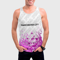 Майка-безрукавка мужская Manchester City pro football посередине, цвет: 3D-белый — фото 2