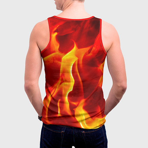 Мужская майка без рукавов KuW fire / 3D-Красный – фото 4