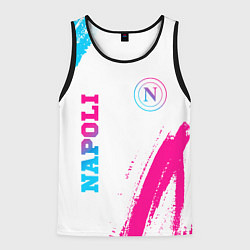 Майка-безрукавка мужская Napoli neon gradient style вертикально, цвет: 3D-черный