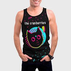 Майка-безрукавка мужская The Cranberries - rock star cat, цвет: 3D-черный — фото 2