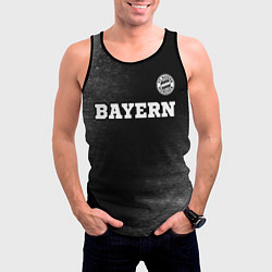 Майка-безрукавка мужская Bayern sport на темном фоне посередине, цвет: 3D-черный — фото 2