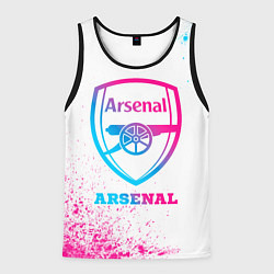 Майка-безрукавка мужская Arsenal neon gradient style, цвет: 3D-черный