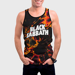 Майка-безрукавка мужская Black Sabbath red lava, цвет: 3D-черный — фото 2