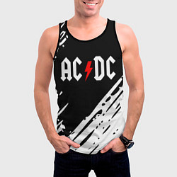 Майка-безрукавка мужская Ac dc rock, цвет: 3D-черный — фото 2