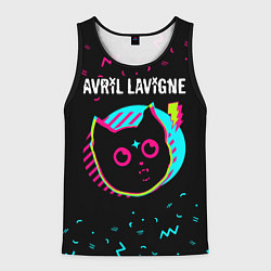 Майка-безрукавка мужская Avril Lavigne - rock star cat, цвет: 3D-черный