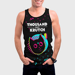 Майка-безрукавка мужская Thousand Foot Krutch - rock star cat, цвет: 3D-черный — фото 2