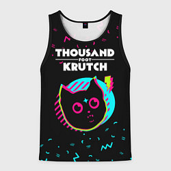 Майка-безрукавка мужская Thousand Foot Krutch - rock star cat, цвет: 3D-черный