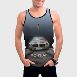 Майка-безрукавка мужская Американский масл-кар Pontiac, цвет: 3D-черный — фото 2