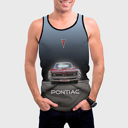Майка-безрукавка мужская Американский масл-кар Pontiac GTO, цвет: 3D-черный — фото 2