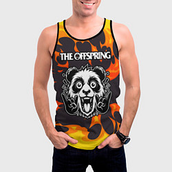 Майка-безрукавка мужская The Offspring рок панда и огонь, цвет: 3D-черный — фото 2
