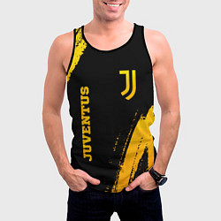 Майка-безрукавка мужская Juventus - gold gradient вертикально, цвет: 3D-черный — фото 2