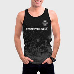 Майка-безрукавка мужская Leicester City sport на темном фоне посередине, цвет: 3D-черный — фото 2