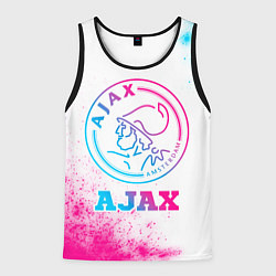 Майка-безрукавка мужская Ajax neon gradient style, цвет: 3D-черный