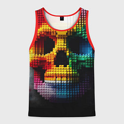 Майка-безрукавка мужская Lego skull fantasy - ai art, цвет: 3D-красный