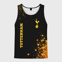 Майка-безрукавка мужская Tottenham - gold gradient вертикально, цвет: 3D-черный