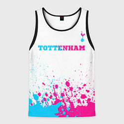 Мужская майка без рукавов Tottenham neon gradient style посередине