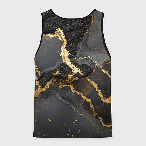 Мужская майка без рукавов Золото и черный агат / 3D-Черный – фото 2