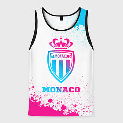 Майка-безрукавка мужская Monaco neon gradient style, цвет: 3D-черный