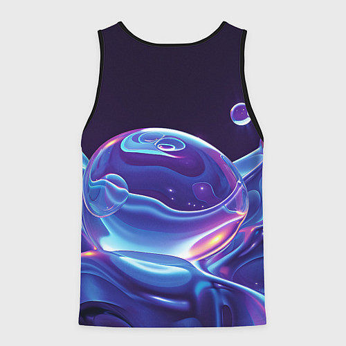 Мужская майка без рукавов Космические мыльные пузыри / 3D-Черный – фото 2