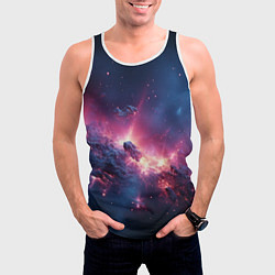 Майка-безрукавка мужская Взрыв в космосе, цвет: 3D-белый — фото 2