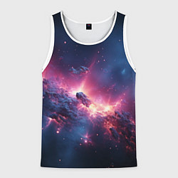 Майка-безрукавка мужская Взрыв в космосе, цвет: 3D-белый