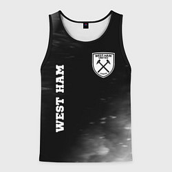 Майка-безрукавка мужская West Ham sport на темном фоне вертикально, цвет: 3D-черный