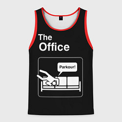 Майка-безрукавка мужская Офис и паркур, цвет: 3D-красный