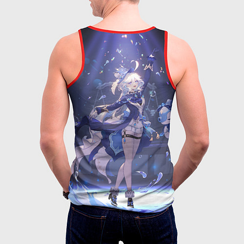 Мужская майка без рукавов Genshin Impact Furina servants / 3D-Красный – фото 4