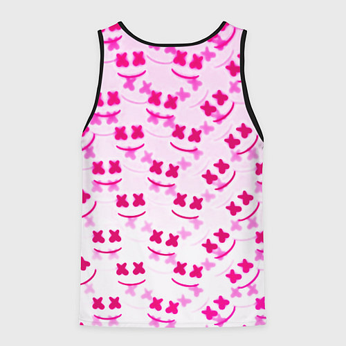 Мужская майка без рукавов Marshmello pink colors / 3D-Черный – фото 2